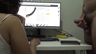 Deranged stepmother orders buttplug in front of stepson