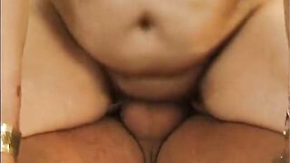 Curly granny gets plowed by her lover's hard rod