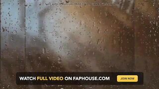 Aged Wife Enjoying Rainy Day (oldie Style)