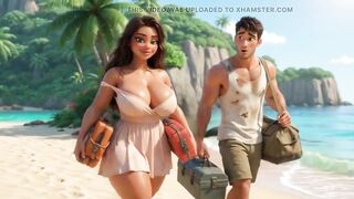Shipwrecked Stepmom and Stepson Ignite Steamy Excitement on a Tropical Island Paradise (ai Generated)
