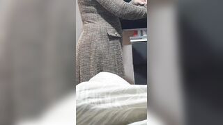 Step mommy change raiment in front of step son large ramrod