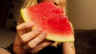 Mesmerizing Watermelon Slurping