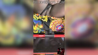 Aged total floozy Afro woman shows her nakedness on web camera