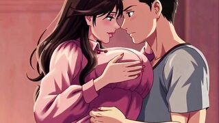 Stepmother educate silly stepson how to screw