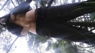 At the park off the nature trail. Verified amateur in risky public nudity.