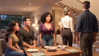 Steamy Weekend Surprise with Captivating Aged Aunt and Fiancée Loving Approval (AI generated)