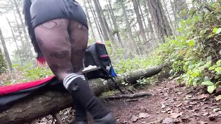 Sexy mother I'd like to fuck dogging Dude on forest trail