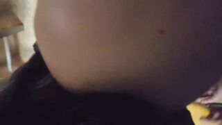 Cumming inside wifeys vagina from behind right after work