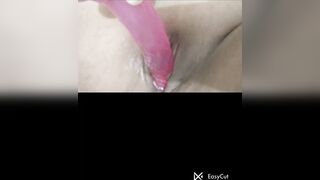 Sex-toy screwing after cumming