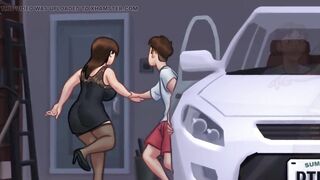 Immoral stepmom desires to be making love all the time, this babe's addicted to sex- Summertime Saga