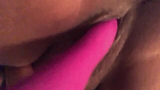Ebony mother i'd like to fuck bangs the cum out her twat