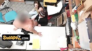 Shoplifting Stepdaughter Peyton Robbie And Her Mommy Sheena Work Out A Deal With The Officer