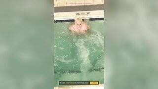 Davisdesires Is in the Pool See Her Twat Drool
