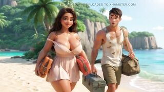 Shipwrecked Stepmom and Stepson Ignite Steamy Excitement on a Tropical Island Paradise (ai Generated)