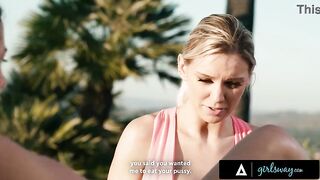 GIRLSWAY - Tanning Honey Desiree Dulce Mistakes Lesbo mother I'd like to fuck Neighbour Kenzie Taylor For Her Boyfriend