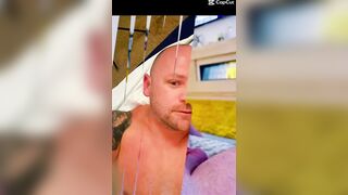Hawt 44 year old hunk, montage. Tatooed, large schlong, close up of constricted booty aperture, vibrator banged, fit hunky daddy bod