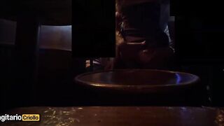 Doing wicked things in front of people in a pub in Madrid