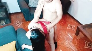 housewife stepmom drilled hard in doggy style on the daybed