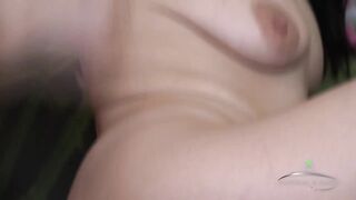 Merciless Eva takes a spray bottle to her body and gets herself priceless and soaked then begins masturbating to climax.