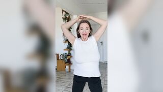 Hawt GILF Shaking Giant Natural Titties Compilation