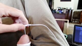Electro Sex Sounding with Jizz flow