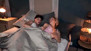 mother I'd like to fuck woman ends up getting screwed by her pumped up stepson right in front of her spouse