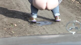 Pissing on the road in front of the car taking off pants older big beautiful woman mother i'd like to fuck with a curly twat