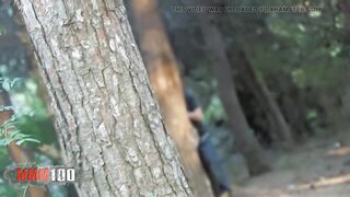 Nataly Divine Beauty Sucking Her BF in the Wood, Shoot by a Voyeur