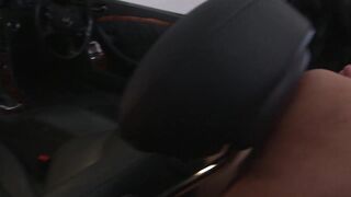 OUTDOOR BANGS Scene-two_Pretty brunette hair in underware with a large butt having sex in her ally's car