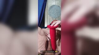 What That babe Doing with That Biggest Red Sex-toy? See This Episode and U Will Know