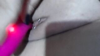Using recent toy on cool shaved twat
