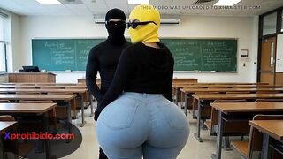 Large Butt Cutie Moving Her Huge Ass in Thin Belt