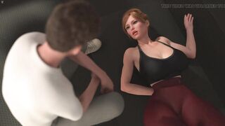 Stepson Massaging His Stepmom And Rubbing Her Twat In Living Room Caught By Stepsister