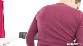 OldNanny - Aged mother I'd like to fuck Seduces Lascivious Chap In Garage