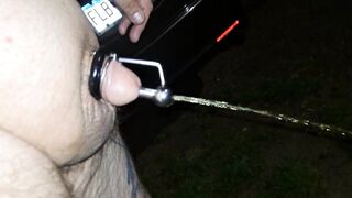 Lance lil dic is back! Taking a evening void urine enormous metal style