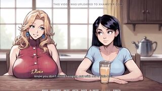 My Fresh Girlfriend Taboo Comics Game Ep.48 Caught by My Father in Law with My Step Mama and GF in the Kitchen!