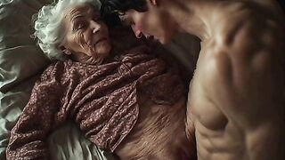 80 year old granny enjoys eighteen year old hard schlong - Boy voice roleplay audio AI Generated