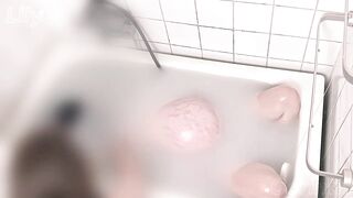 Hugely preggo mother I'd like to fuck Lily Corinth gets massaged and manhandled in milk bathtub - Cum on abdomen