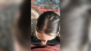 Super hawt rod sucking dominant-bitch gulp all that cum whilst cumming over and over groaning loud