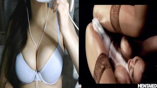 Sexy honeys explode with a ton of Alien Cum - Compilation React
