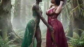 nigerian [AI GENERATED] village afro darksome teen enjoys a ride raw sex ride by a darksome afro - american attractive ebony chap in the bush whilst step mamma was away. doggystyle, missed missionary, bj