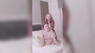 Stepmom Screws Her Slender Stepdaughter with a Belt-on
