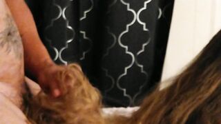 Masturbating Very Lengthy Hair Fetish (pervert screwing cute hotty's hair)