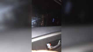 Cute Brunette hair In Car Hungry For Rod