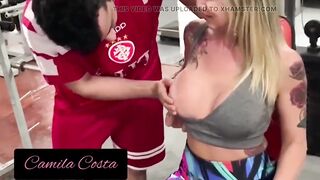 Screw at the Gym - Instructor Touched the Penis on the Blond Complete No Red