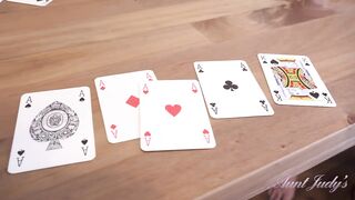 Aunt Judy's - After Dinner Disrobe Poker with Your Breasty big beautiful woman Wife Becky