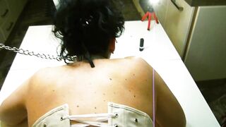Darksome Haired Bitch Gets Screwed during the time that Fastened Up!