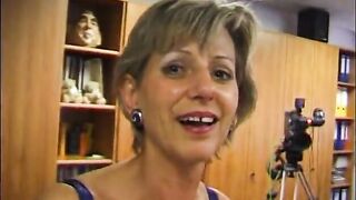 Lascivious aged lady gets screwed from behind at the casting
