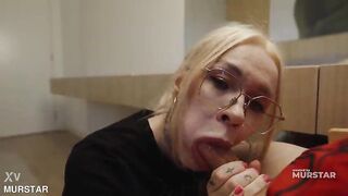 Golden-haired goth gal step mamma in choker and spider tee shares the final hotel daybed then bangs me cowgirl POV