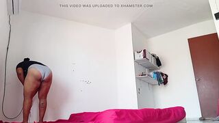 During the time that I clean the room in my underclothing, my spouse watches me and records me